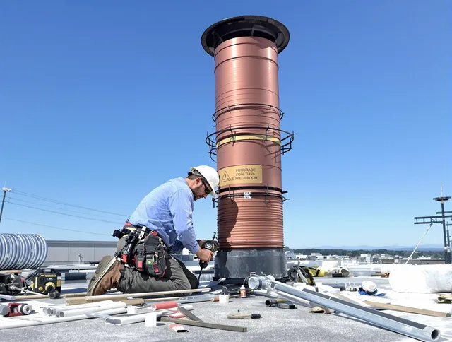 Installed chimney liner by Newington Chimney Sweep in Newington, CT
