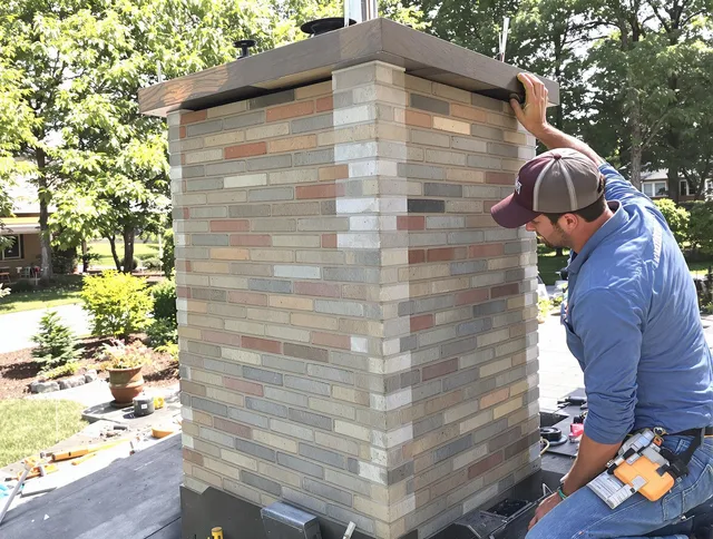 Newington Chimney Sweep completing a modern chimney remodel in Newington, CT