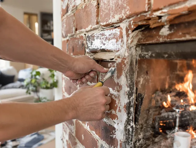 Routine fireplace repair by Newington Chimney Sweep in Newington, CT